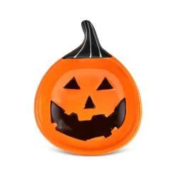 Outlet Halloween Pumpkin Lee Ceramic Snack Bowl, 12cm, Black White Bowls