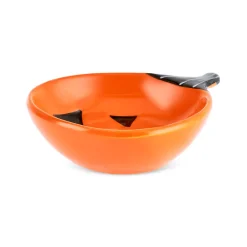 Outlet Halloween Pumpkin Lee Ceramic Snack Bowl, 12cm, Black White Bowls