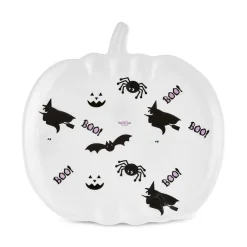 New Halloween Spitrit White Ceramic Serving Platter, 26cm, Multicolour Bowls