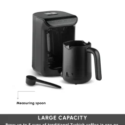 Clearance Hatır Köz Milky Turkish Coffee Maker, 535W, Shiny Black Turkish Coffee Maker