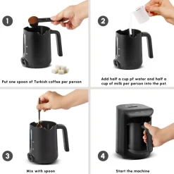 Hot Hatır Köz Milky Turkish Coffee Maker, 535W, Turkish Coffee Maker