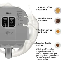 Hot Hatır Köz Milky Turkish Coffee Maker, 535W, Turkish Coffee Maker