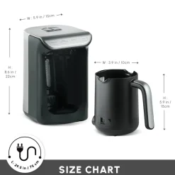 Clearance Hatır Köz Turkish Coffee Maker, 535W, Anthracite Coffee Machines|Turkish Coffee Maker