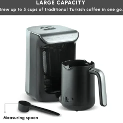 Clearance Hatır Köz Turkish Coffee Maker, 535W, Anthracite Coffee Machines|Turkish Coffee Maker
