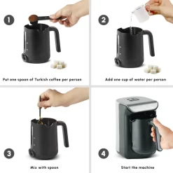 Clearance Hatır Köz Turkish Coffee Maker, 535W, Anthracite Coffee Machines|Turkish Coffee Maker