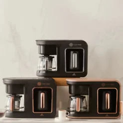 Online Hatır Plus Mod 5 in 1 Essential Tea, Coffee Maker and Milk Steamer, 1400W, Rosie Brown Coffee Machines