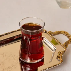 Clearance Heybeli 6-Piece Tea Glass Set for 6 People, 170ml Turkish Tea Sets