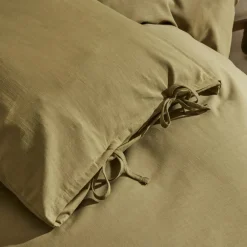 Sale Home 4 Elements 100% Turkish Cotton Duvet Cover Set with Bed Sheet, Double, Green Brown Duvet Cover Sets