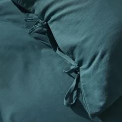 Best Home 4 Elements 100% Turkish Cotton Duvet Cover Set with Bed Sheet, Double, Petrol Duvet Cover Sets