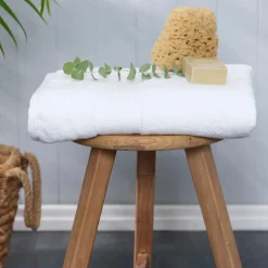 Home 100% Turkish Cotton Bath Towel, 85cmx150cm, White Towels