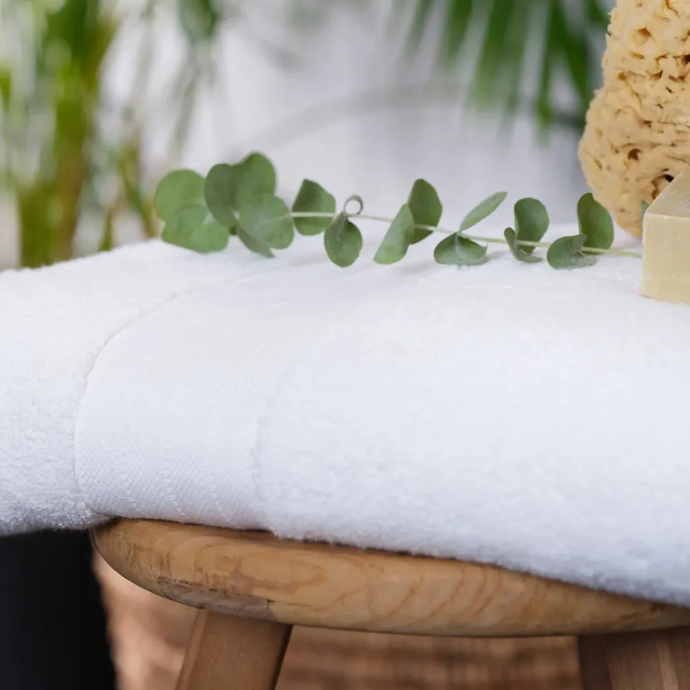 Home 100% Turkish Cotton Bath Towel, 85cmx150cm, White Towels