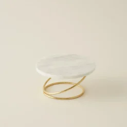 Online Home Angelina Marble Decorative Candle Holder, 17x9cm, Candle Holder