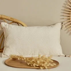 Home Arven Filled Cushion 35cmx55cm, Ecru Cushions