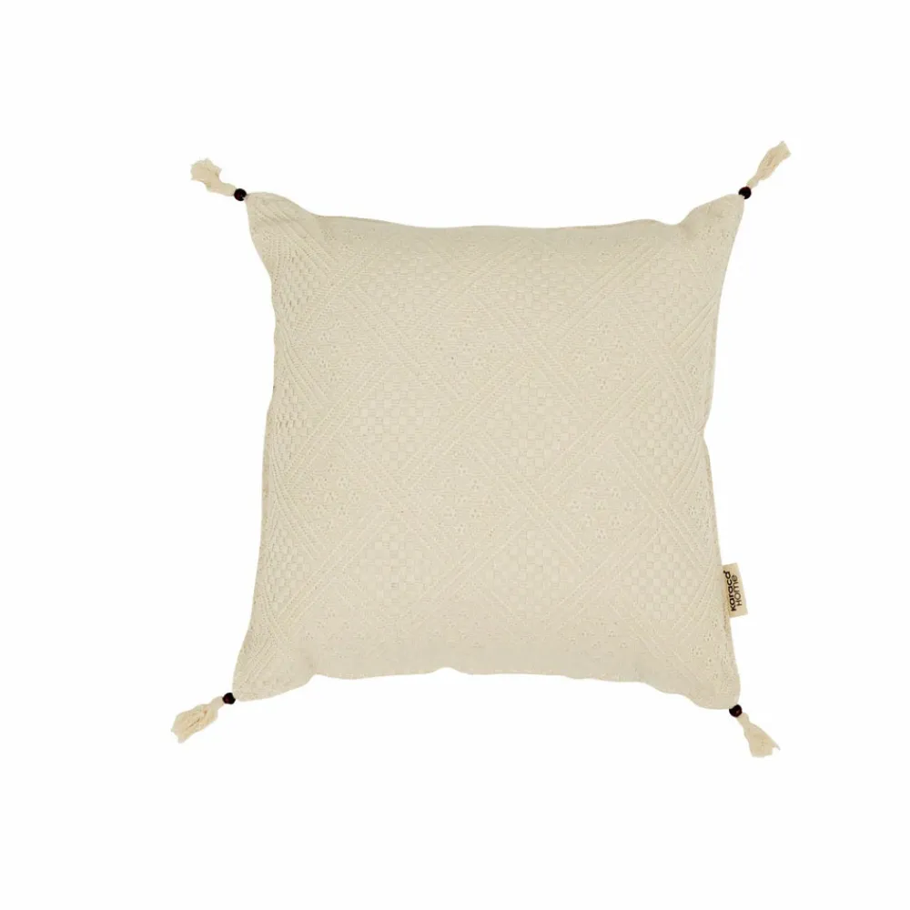 Best Home Arven Filled Cushion, 43cmx43cm, Ecru Cushions