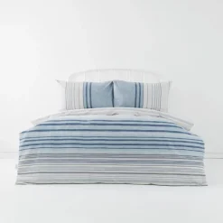 Discount Home Aspen 100% Turkish Cotton Duvet Cover Set, Double, White Duvet Cover Sets