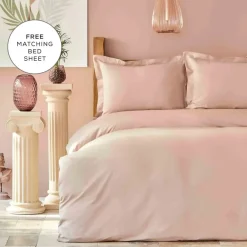 Home Back To Basic 100% Turkish Cotton Duvet Cover Set with Bed Sheet, Double, Dark Duvet Cover Sets