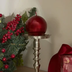 Online Home Ball Candle, 7cm, Red Candles