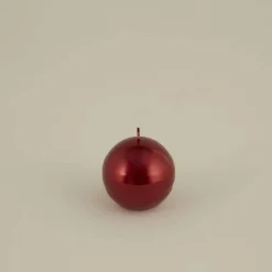 Online Home Ball Candle, 7cm, Red Candles