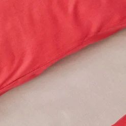 Outlet Home Basic 100% Turkish Cotton Duvet Cover Set with Bed Sheet, Double, Red Beige Duvet Cover Sets