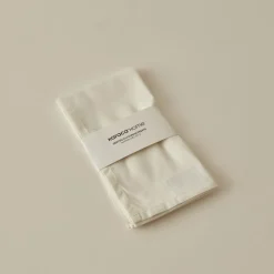 Sale Home Belle 2-Piece Fabric Napkin, 40x40cm, Ecru Napkin Rings