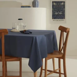 Online Home Belle Tablecloth, 140x200cm, Indigo Tablecloths