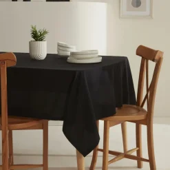 New Home Belle Tablecloth, 140x200cm, Black Tablecloths
