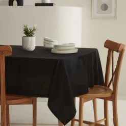 New Home Belle Tablecloth, 140x200cm, Black Tablecloths