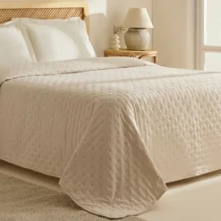 Online Home Breezy Bedspread, Double, Beige Bedspreads