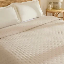 Online Home Breezy Bedspread, Double, Beige Bedspreads