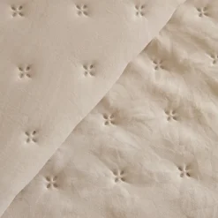 Online Home Breezy Bedspread, Double, Beige Bedspreads