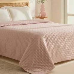 Sale Home Breezy Bedspread, Double, Powder Pink Bedspreads