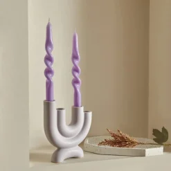 Discount Home Burgulu 2-Piece Candle, 24cm, Lilac Candles