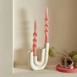 Clearance Home Burgulu 2-Piece Candle, 24cm, Pink Candles