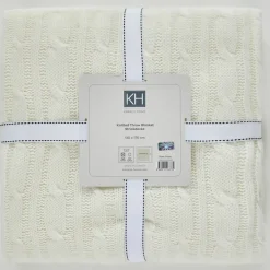 Sale Home Cable Knit Throw, 130cmx170cm, Color Throws & Blankets