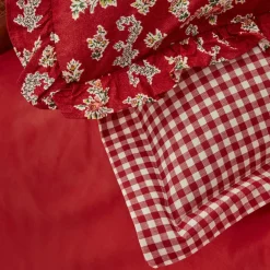 Clearance Home Carlo Duvet Cover Set 100% Turkish Cotton, Double, Red Duvet Cover Sets