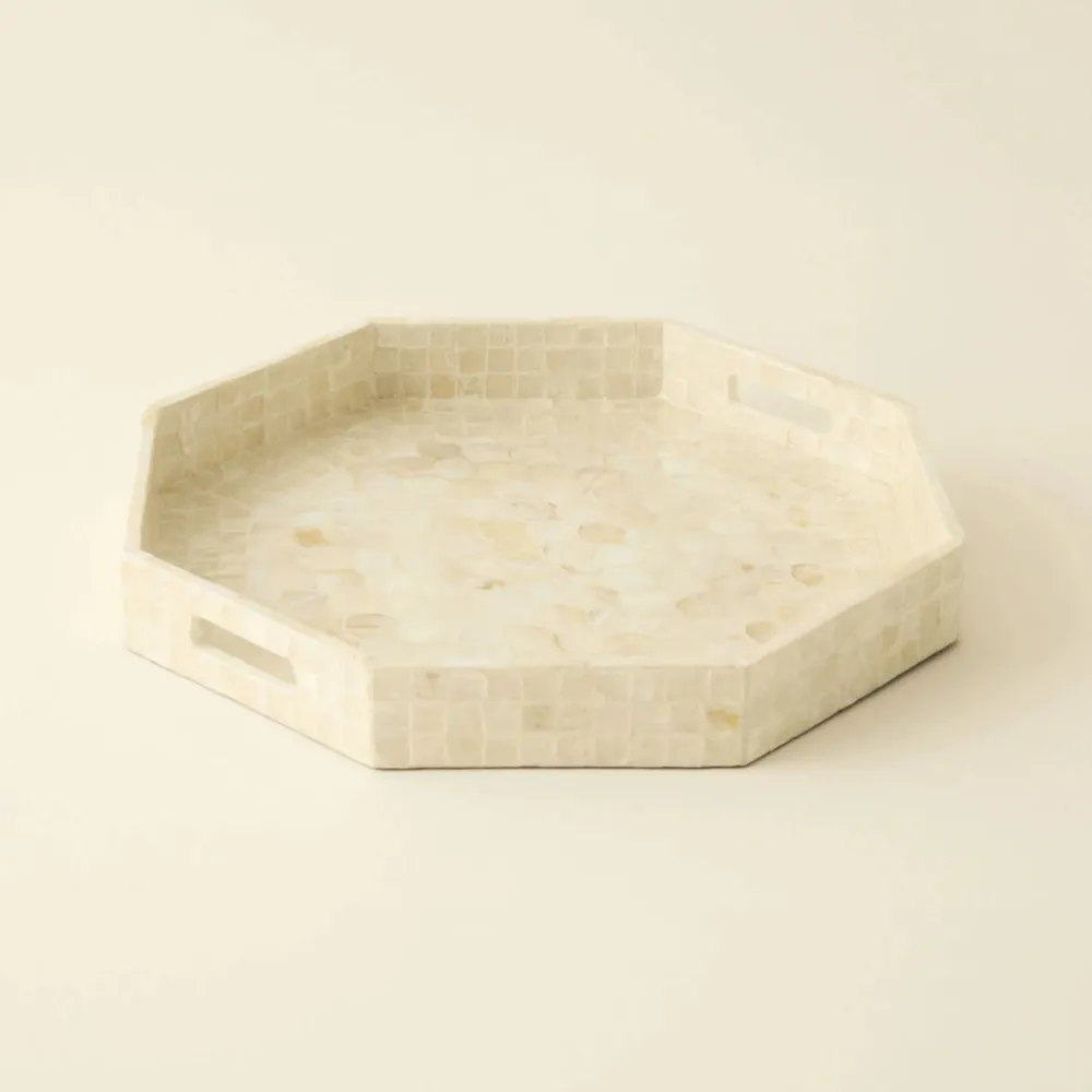 Best Carrie Decorative Tray, 37cm, White Trays