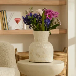 Carrie Vase, 18cm, White Vases