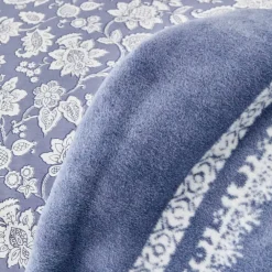 New Home Celerina Blue 100% Turkish Cotton Fitted Duvet Cover Set, Double Duvet Cover Sets