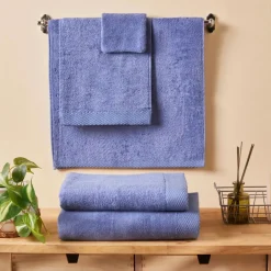 Online Home Chandler Modal Shower Towel, 70cmx140cm, Blue Towels