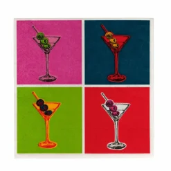 Clearance Home Coctail 20-Piece Paper Napkin, 33cmx33cm, Multi Paper Napkins