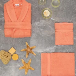 Hot Home Daily Soft 100% Turkish Cotton Bathrobe, S/M, Bathrobes