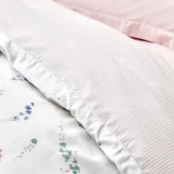 Outlet Home Dalila 100% Turkish Cotton Duvet Cover Set, Double, Pink Duvet Cover Sets