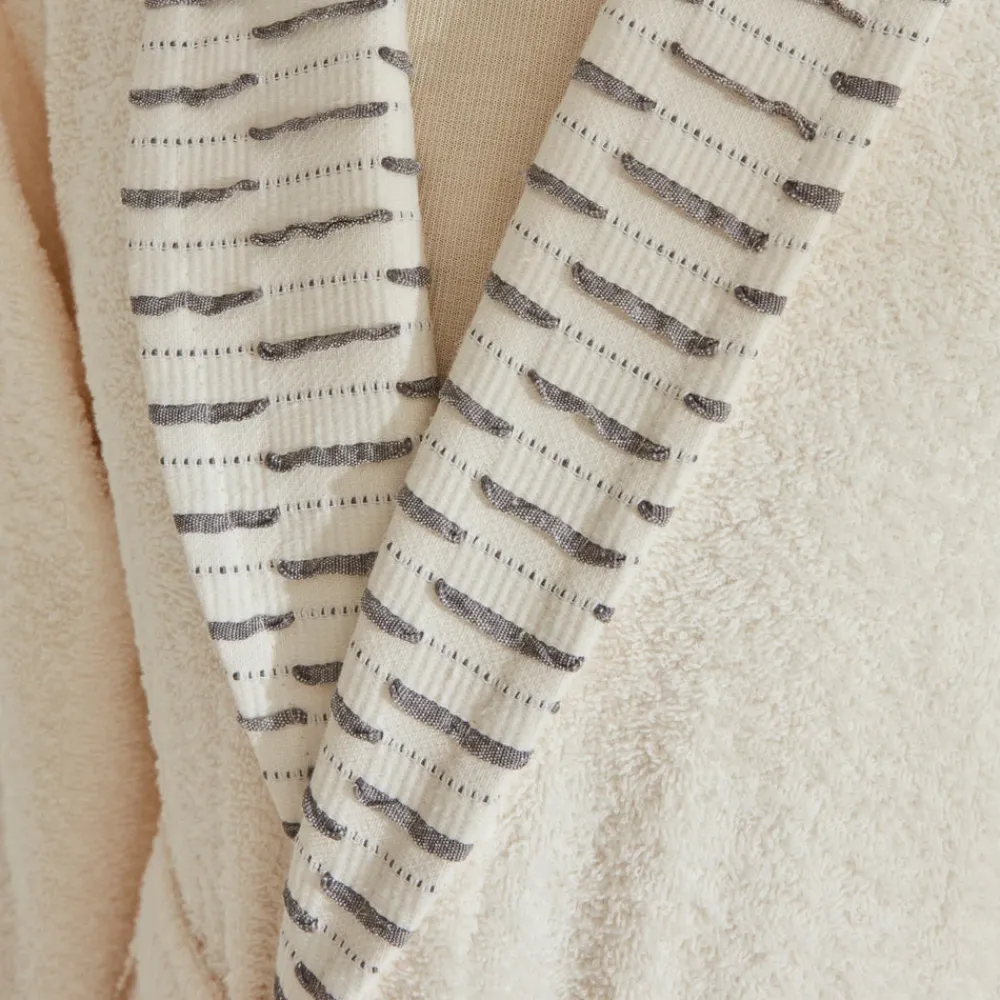 Sale Home Dena 5-Piece 100% Turkish Cotton Family Bathroom Set, Offwhite Bathrobes