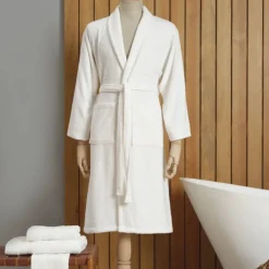 New Home Dielle Recycle Bathrobe, L/XL, Offwhite Bathrobes