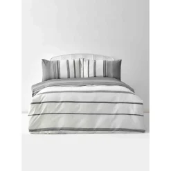 Hot Home Dobby Woven 100% Turkish Cotton Duvet Cover Set, Double, Black White Duvet Cover Sets