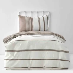 Best Home Dobby Woven Duvet Cover Set, Single, White Duvet Cover Sets