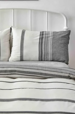 Clearance Home Dobby Woven Duvet Cover Set, Super King, Black White Duvet Cover Sets