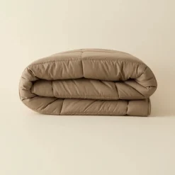 Best Home Double Face Duvet Cover, 155x220cm, Beige-Mocha Duvet Cover Sets