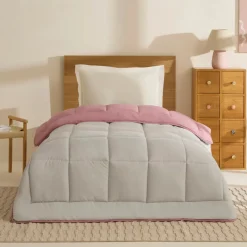 Home Double Face Duvet Cover, 155x220cm, -Light Grey Duvet Cover Sets