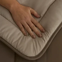 Outlet Home Double Face Duvet Cover, 135x200cm, Beige-Mocha Duvet Cover Sets